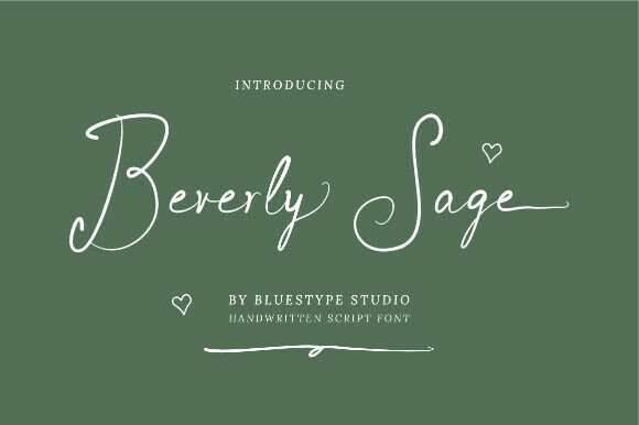 Beverly Sage: The Whimsical Handwritten Font for Organic Design