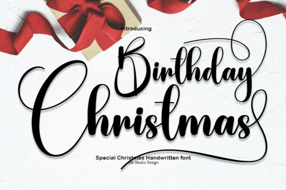 Birthday Christmas Font: A Handwritten Design Asset