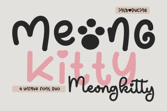 Double the Charm: Designing with the Meong Kitty Font Duo