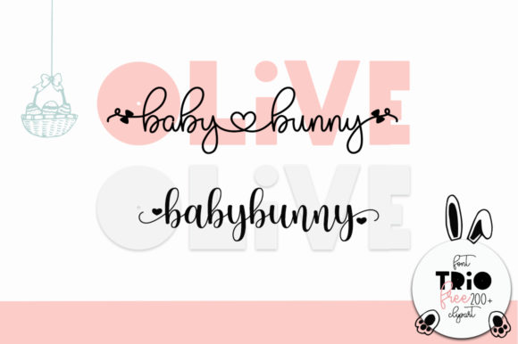 Olive Babybunny: An Elegant Trio Font for Modern Design