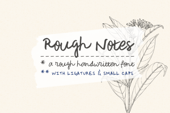 Rough Notes: A Whimsical Handwritten Font for Modern Design