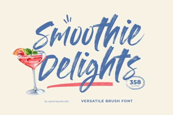 Smoothie Delights: The Versatile Brush Font for Modern Design